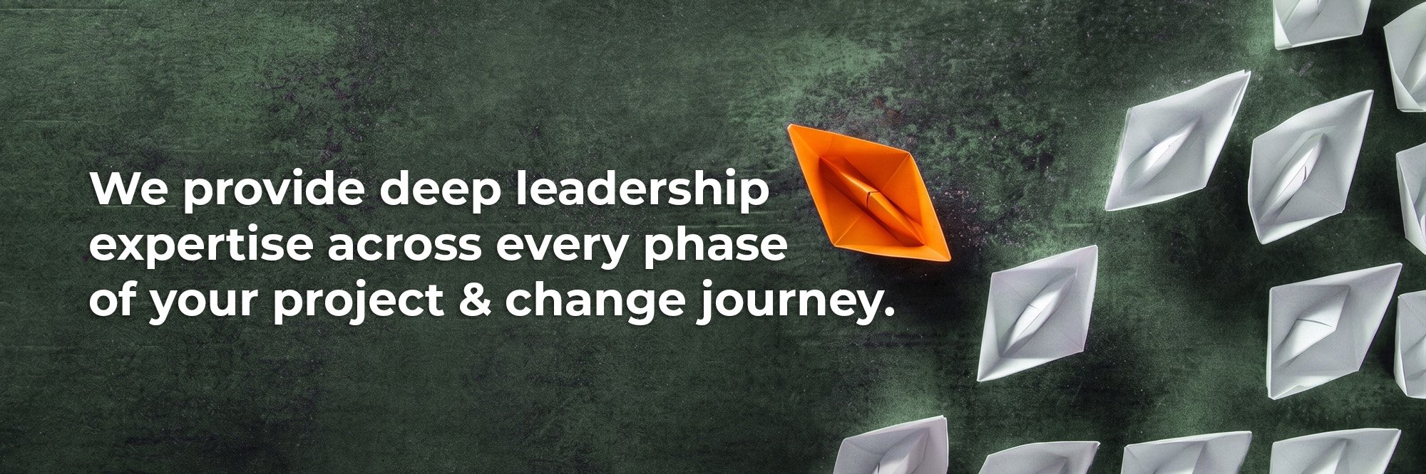 We provide deep leadership expertise across every phase  of your project & change journey.